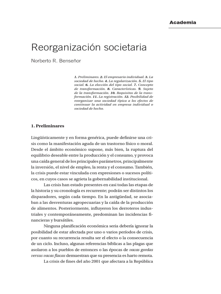 reorganizaci-n-societaria-norberto-r-bense-or-pdf-negocios-derecho