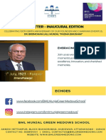 BML Munjal Green Medows School - Inaugural Newsletter Edition