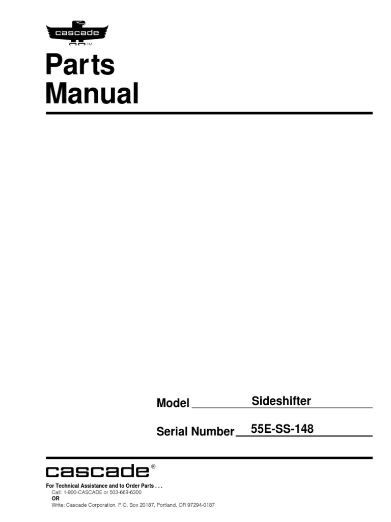 Parts Manual: Cascade | PDF
