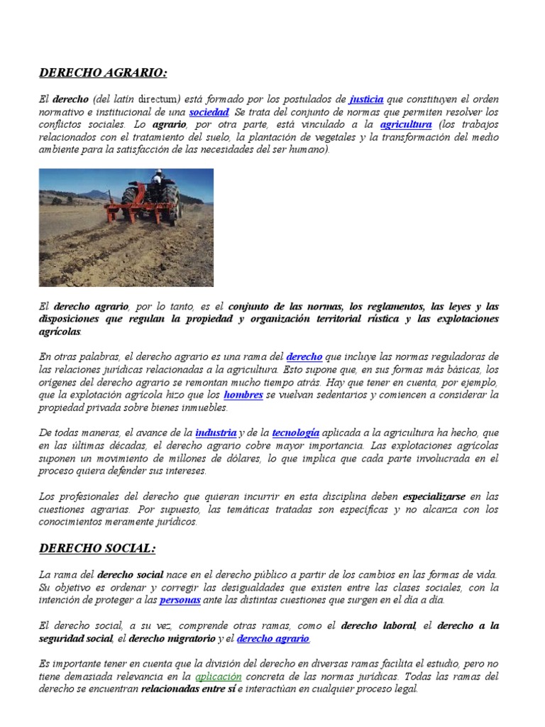 DERECHO AGRARIO y Relacion Con Otra Ramas 02.09.11