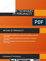 Subjective Techniques of Personality