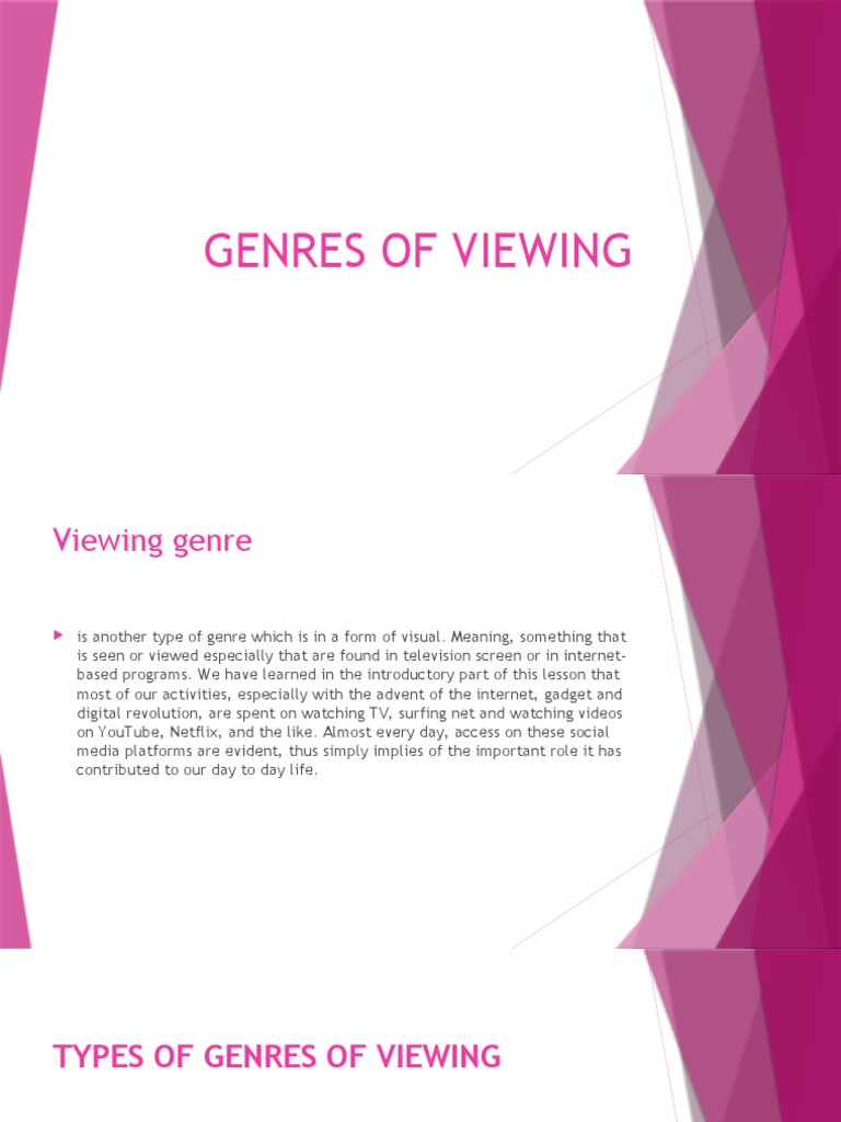 Genres of Viewing PDF