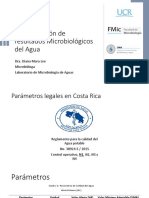 Interpretacion de Resultados Microbiologicos Del Agua Diana Mora Fac. Microbiologia