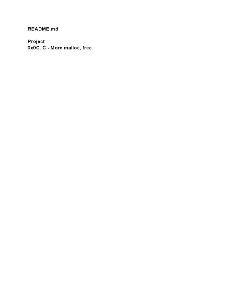 0x0C. C - More Malloc, Free | PDF