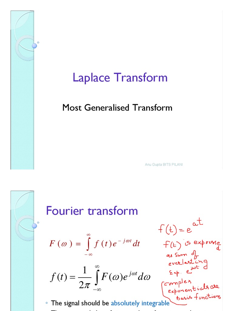 Laplace Transform PDF Laplace Transform Signal Processing