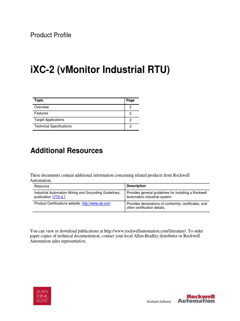 iXC2 Product Profile - Ver1 1 1 | PDF