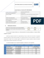 Declaración Sustancias Peligrosas, Contrato OC 4531516118