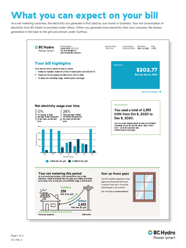 Understanding Your Net Metering Bill | PDF