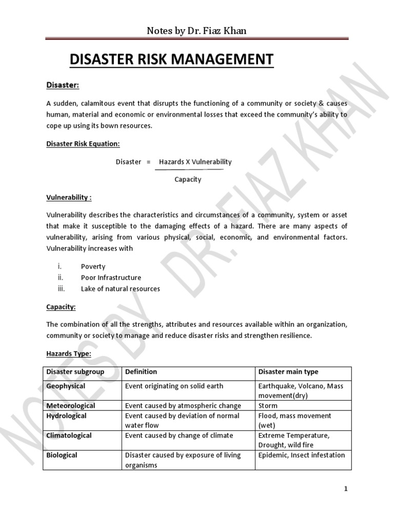 Disaster Risk Management Overview | PDF | Earthquakes | Tsunami