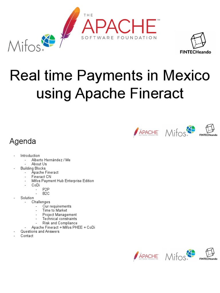 Fintecheando Apachecon 2022 Realtime Payments In Mexico Using 