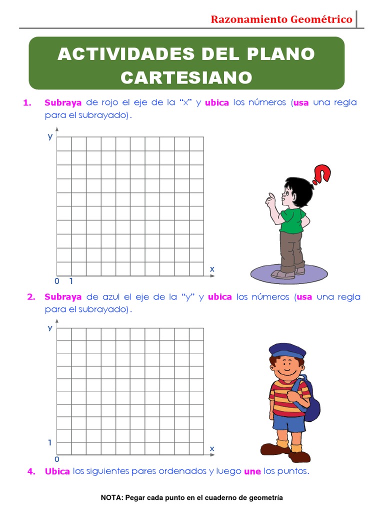 Actividades de Plano Cartesiano para Niños | PDF