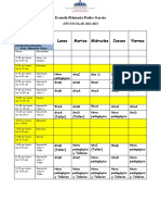 Horario de EDUCASION FISICA 2do Ciclo 2022-2023