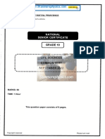 Life Sciences Grade 10 SEPT 2022 P1 Only