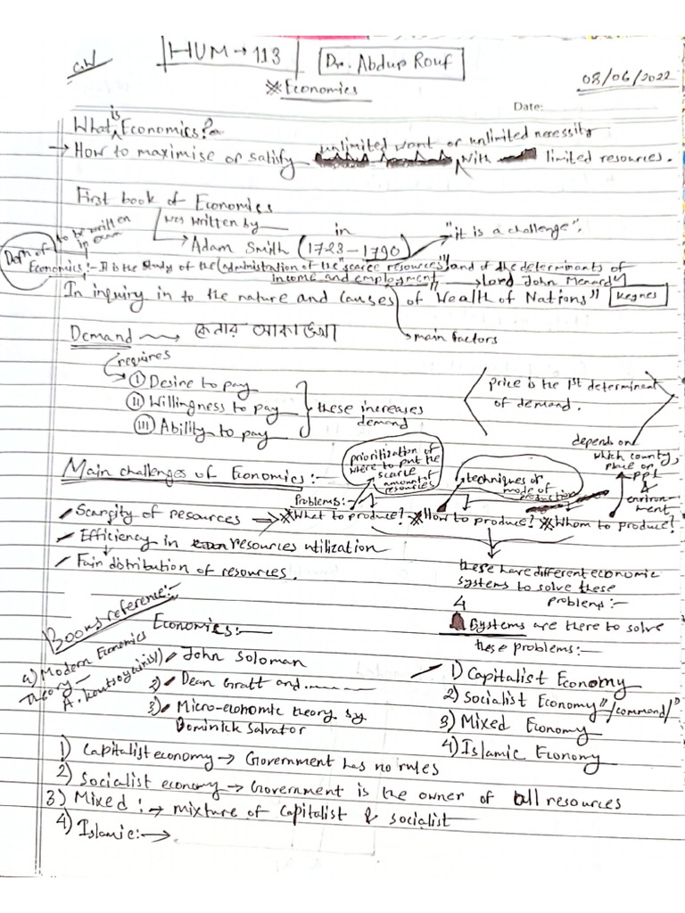 HUM-113 Abdur Sir Notes | PDF