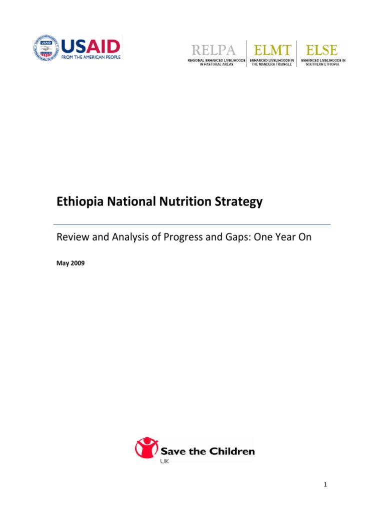 Ethiopia National Nutrition Strategy Final Report | PDF | Malnutrition ...