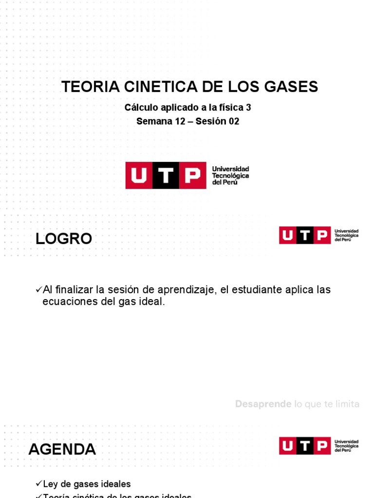 Teoría cinética de gases ideales y ecuaciones | PDF | Gases | Mole (Unidad)
