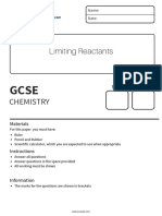 Limiting Reactants: Grade Mark