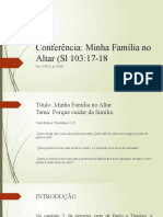 Conferencia Familia No Altar - Santo Antonio Do Descoberto