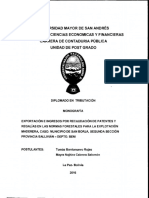 Dip-Trib-033 Exportacion e Ingresos Por Recaudacion de Patentes y Regalias en Las Normas Forestales para La Explotacion Maderera
