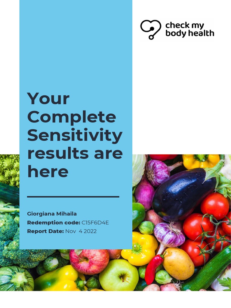 Your Sensitivity Test Results Report | PDF