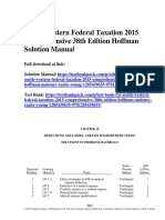 South-Western Federal Taxation 2015 Comprehensive 38th Edition Hoffman Solutions Manual Download