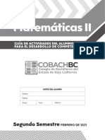 Matemáticas Ii - 2023-1