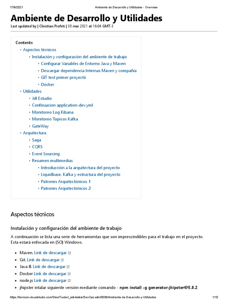Ambiente de Desarrollo y Utilidades - Overview | PDF