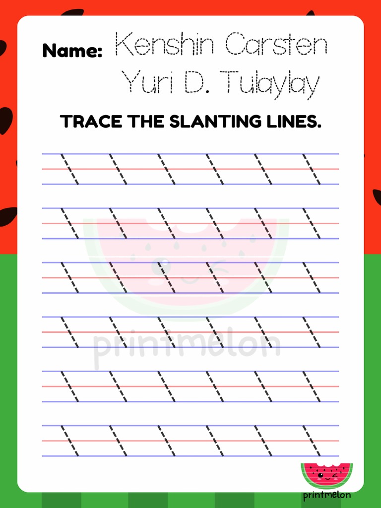 Personalized Tracing Worksheet