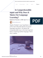 What Is Comprehensible Input and Why Does It Matter For Language Learning