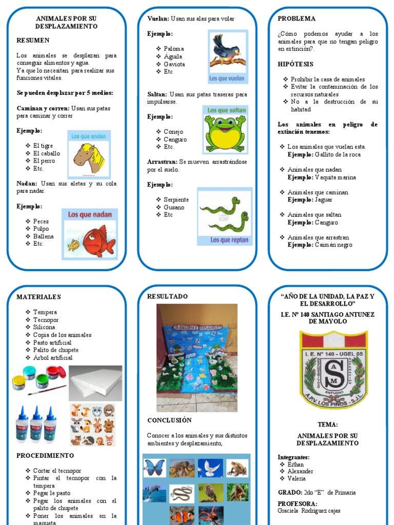Animales Por Su Desplazamiento | PDF