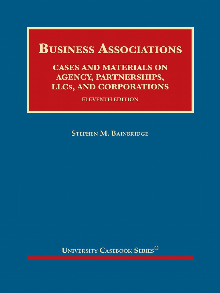 1 sample business associations cases and materials on agency
