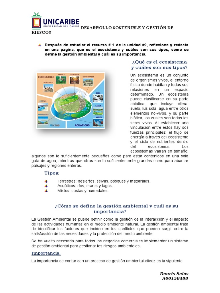 Unidad 2 Actividad 1 | PDF | Entorno natural | Ecosistema