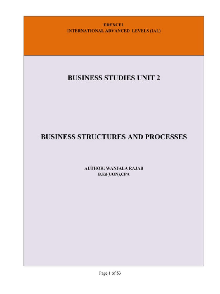 Business unit 1 pdf