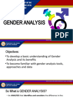 5B Analysis of Gender Issues Sex Disaggregated Data