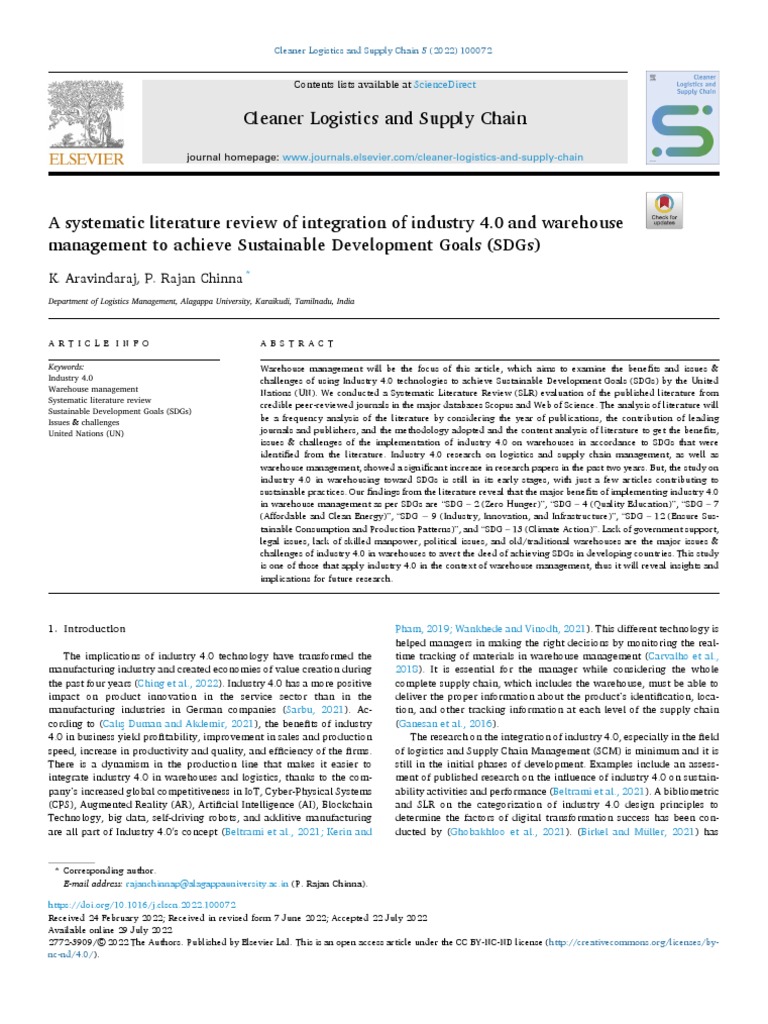 4.0 A Systematic Literature Review of Integration of Industry 4.0 and