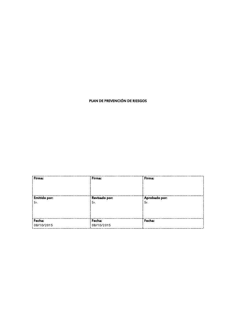 Plan de Prevención de Riesgos PDF