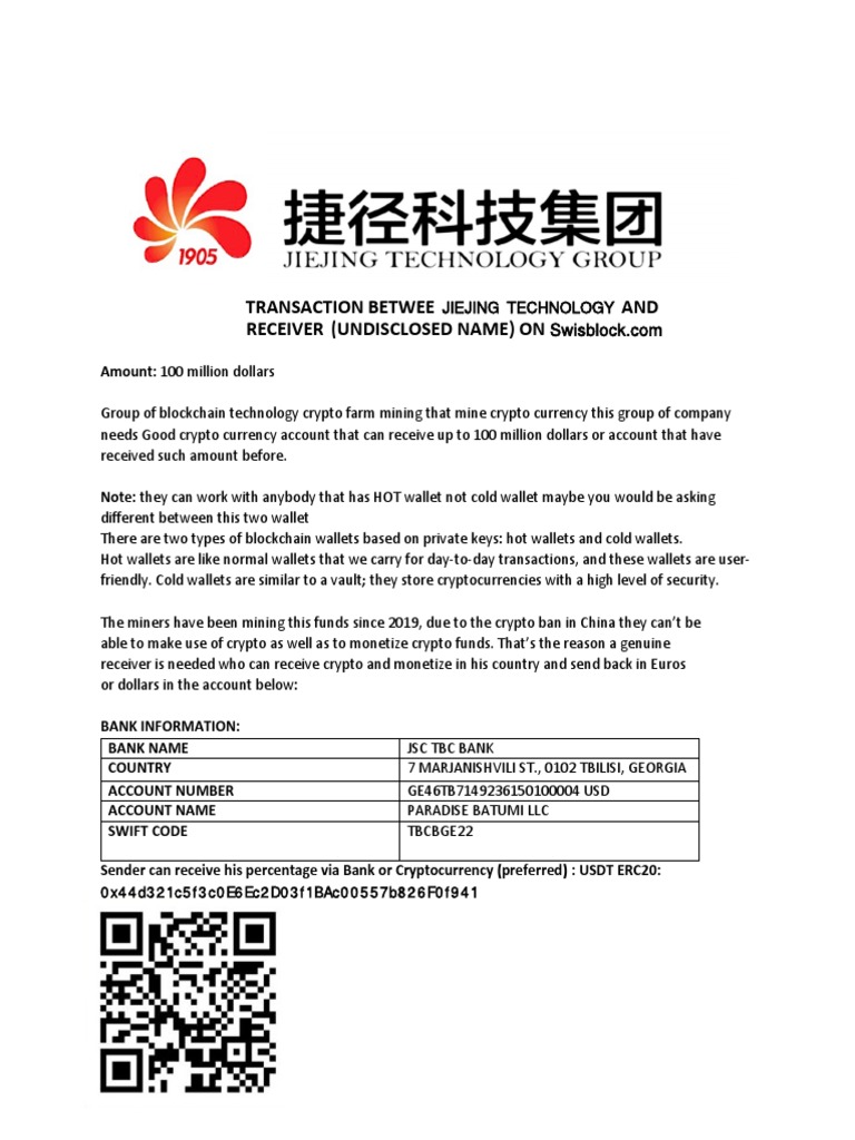 Copy2-Transaction Between JIEJING TECHNOLOGY GROUP and Receiver | PDF