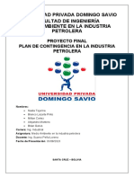 Proyecto Final Plan de Contingencia