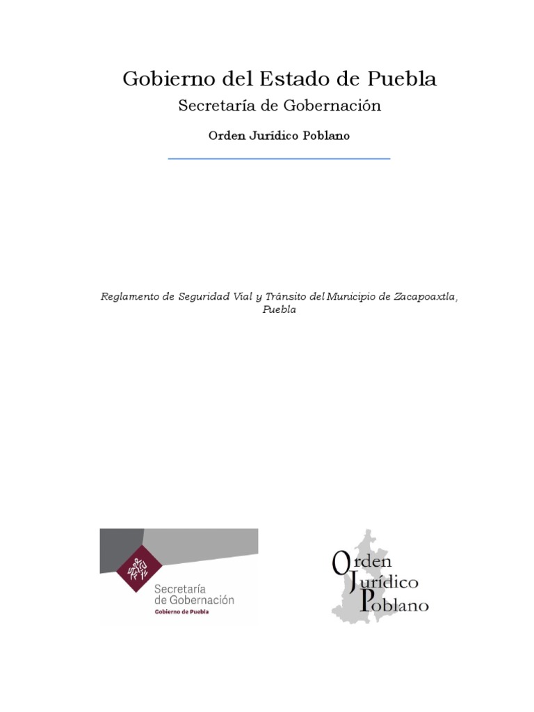 Reglamento de Seguridad Vial y PDF