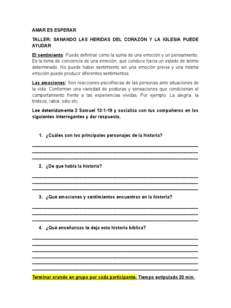Sanando las Heridas del Corazón | PDF | Las emociones | Metafísica de ...
