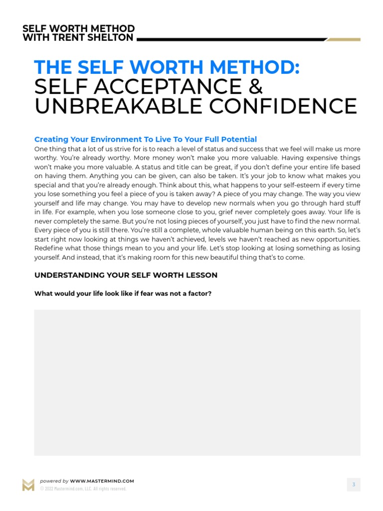 The Self Worth Method - 03 | PDF