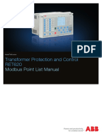 RET620 Modbus Point List Manual