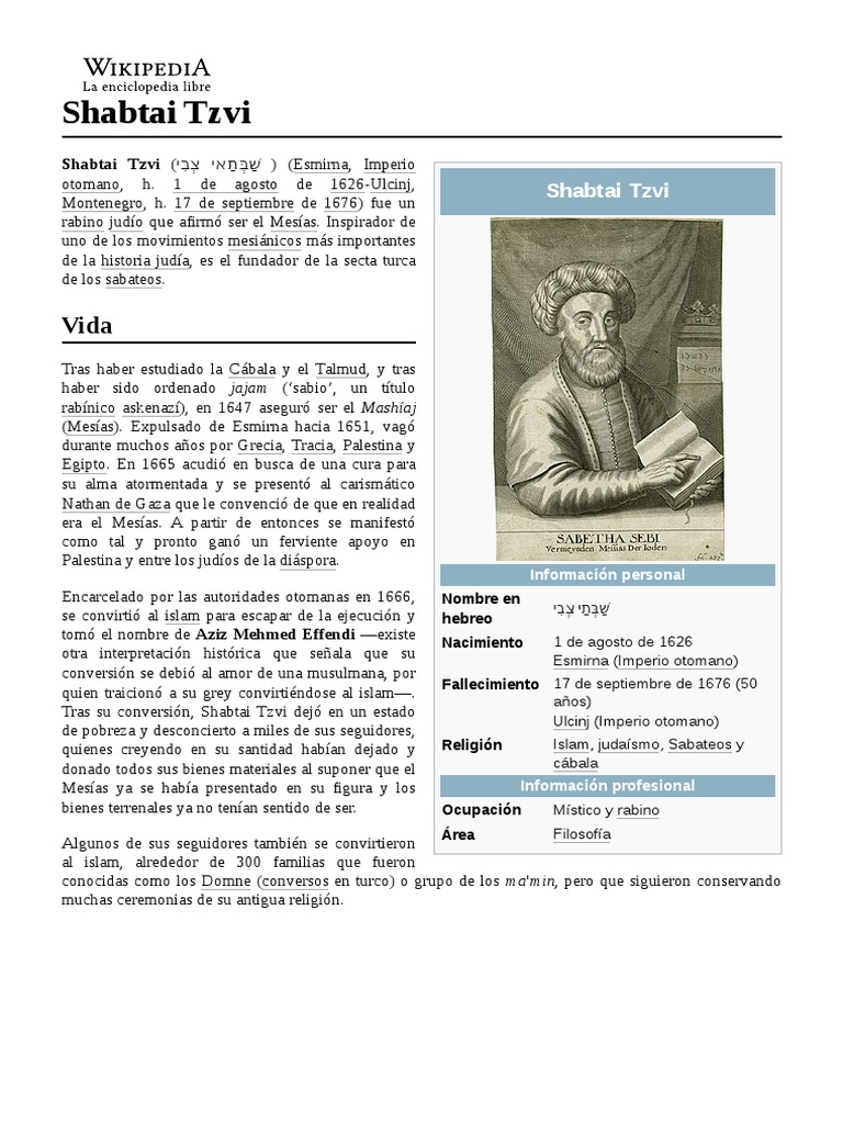 Shabtai Tzvi | PDF