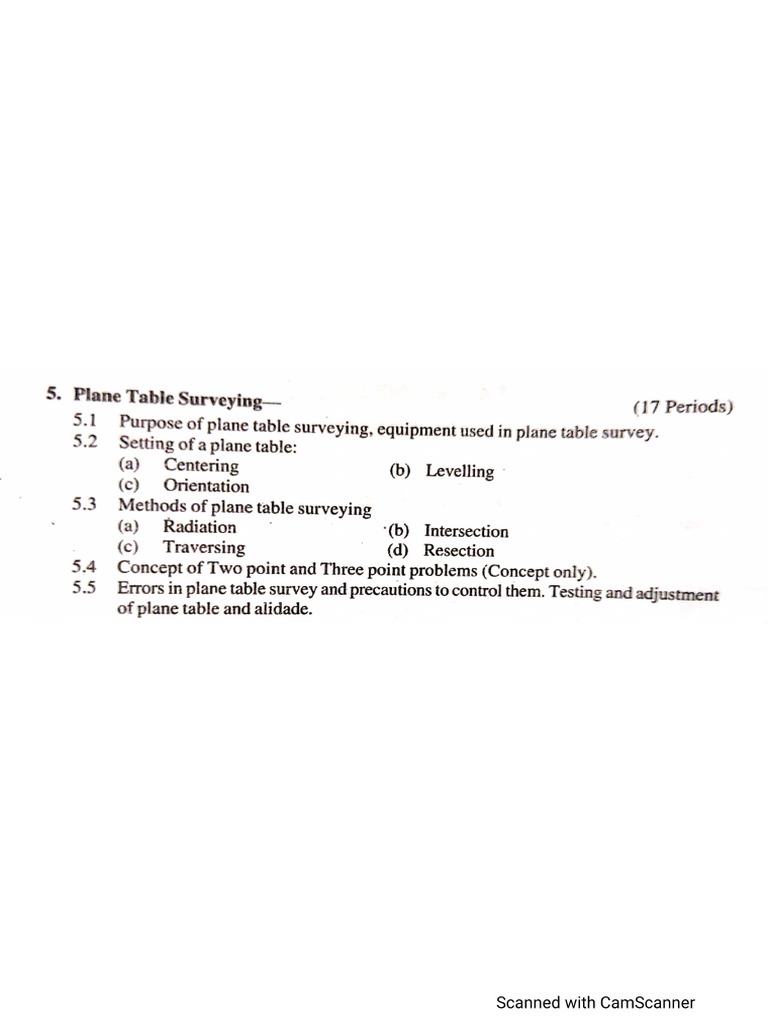 Plane Table Surveying Complete - 8653207 | PDF