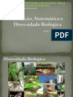 Evolução, Sistemática e Diversidade Biológica - Aula 1