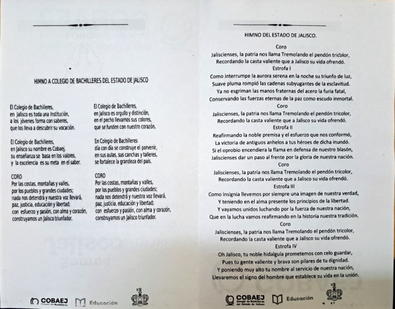 Himno Jalisco y Cobaej PDF