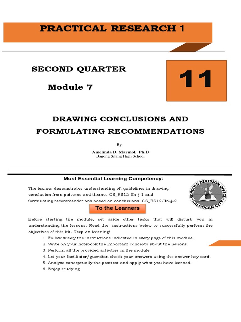 Module 7: Conclusions & Recommendations | PDF