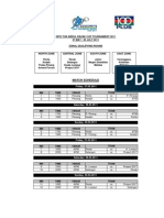 Match Schedule TRC 2011