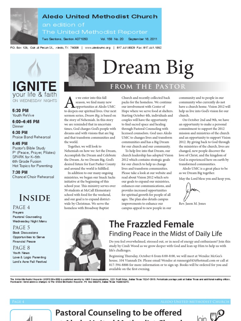 Newsletter - September 16th | PDF | United Methodist Church | Methodism