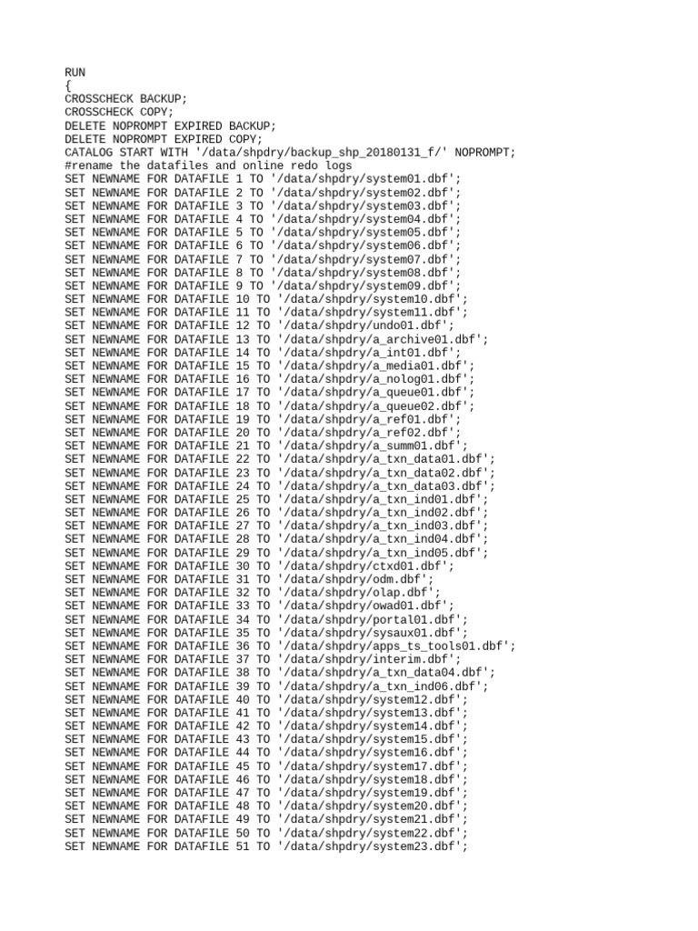 Rman 03002 Failure Of Restore Command